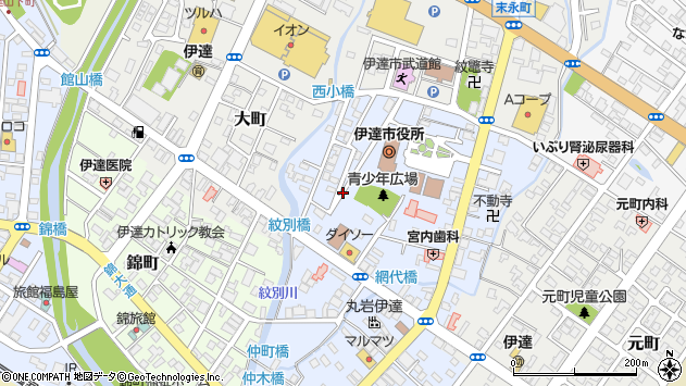 〒052-0024 北海道伊達市鹿島町の地図