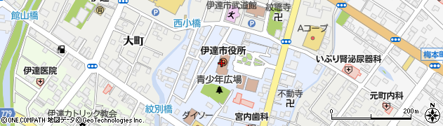 北海道伊達市周辺の地図