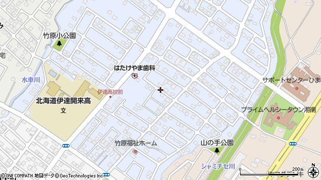 〒052-0011 北海道伊達市竹原町の地図