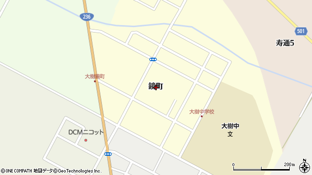 〒089-2147 北海道広尾郡大樹町鏡町の地図