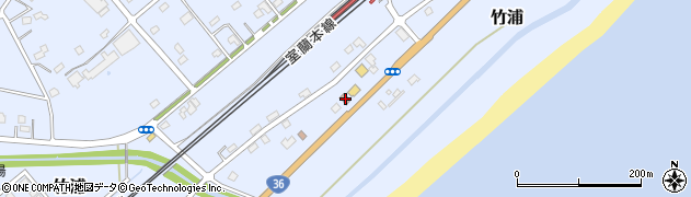 竹浦郵便局周辺の地図