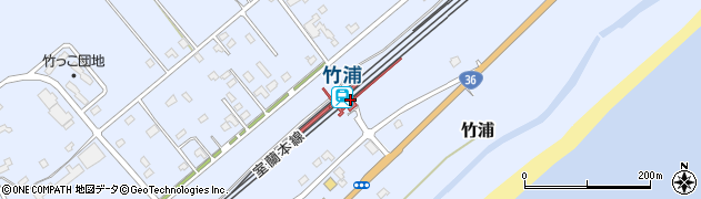 竹浦駅周辺の地図