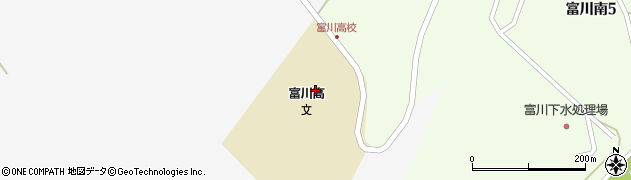 富川高校事務室周辺の地図