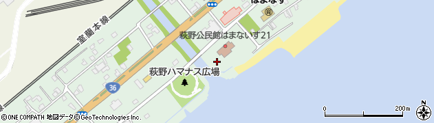 萩野前浜公園周辺の地図