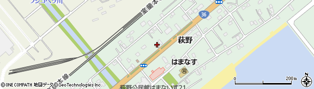 萩野郵便局周辺の地図