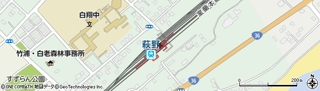 萩野駅周辺の地図