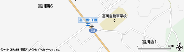 ローソン門別富川店周辺の地図