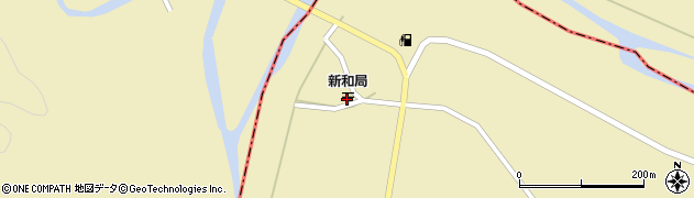 新和郵便局周辺の地図