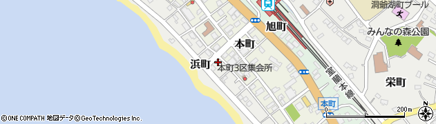 北海道虻田郡洞爺湖町浜町16周辺の地図