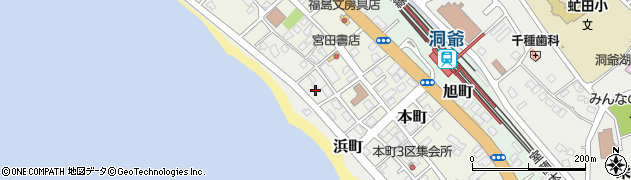 北海道虻田郡洞爺湖町浜町28周辺の地図