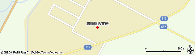 幕別町忠類総合支所周辺の地図