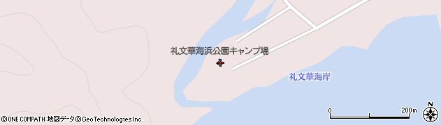 礼文華海浜公園キャンプ場周辺の地図