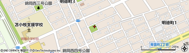 錦岡西5号公園周辺の地図