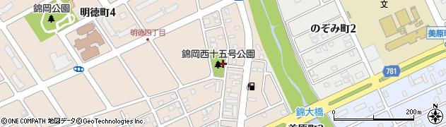 錦岡西15号公園周辺の地図