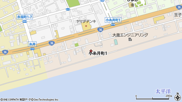 〒053-0813 北海道苫小牧市小糸井町の地図