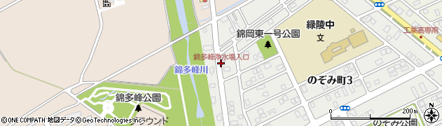 錦多峰浄水場入口周辺の地図