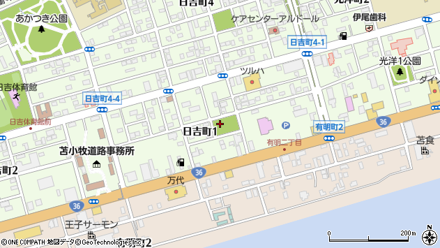 〒053-0816 北海道苫小牧市日吉町の地図