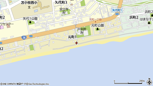 〒053-0804 北海道苫小牧市元町の地図