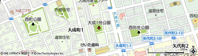大成1号公園周辺の地図