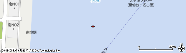 苫小牧港（西港）周辺の地図