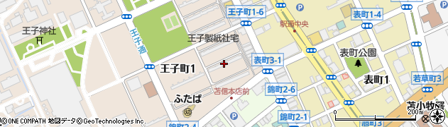 王子製紙社宅周辺の地図