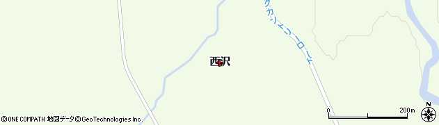 北海道黒松内町（寿都郡）西沢周辺の地図