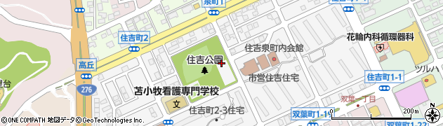 住吉公園トイレ周辺の地図