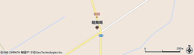 軽舞郵便局周辺の地図