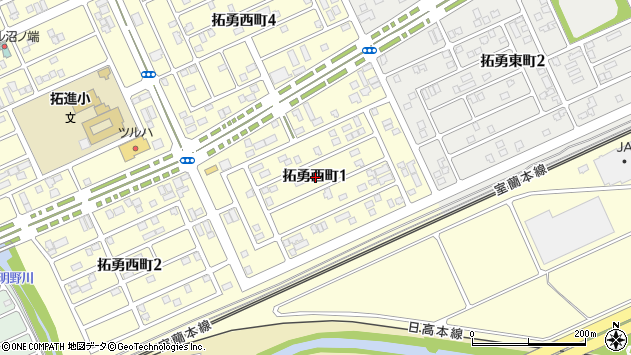 〒059-1302 北海道苫小牧市拓勇西町の地図