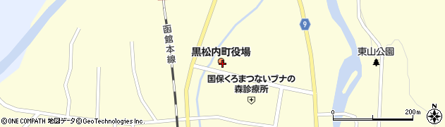 北海道黒松内町（寿都郡）周辺の地図