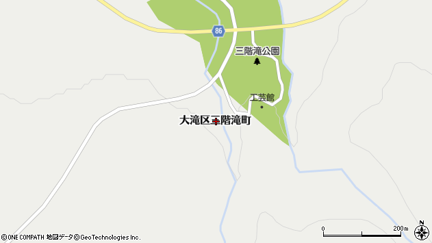 〒052-0303 北海道伊達市大滝区三階滝町の地図