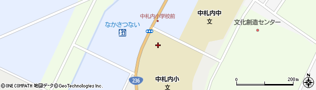 中札内村役場　学校給食共同調理場周辺の地図