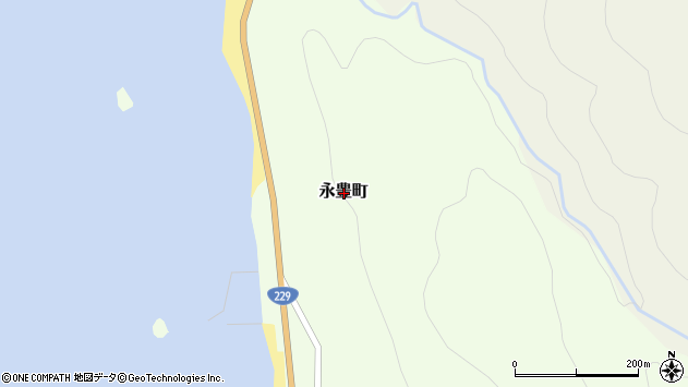 〒048-0614 北海道島牧郡島牧村永豊町の地図