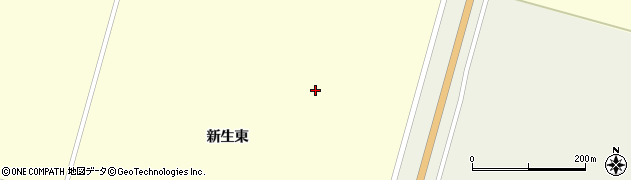 北海道中札内村（河西郡）新生周辺の地図