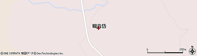 北海道黒松内町（寿都郡）観音岱周辺の地図