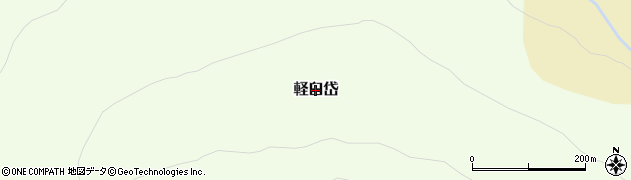 北海道島牧村（島牧郡）軽臼岱周辺の地図