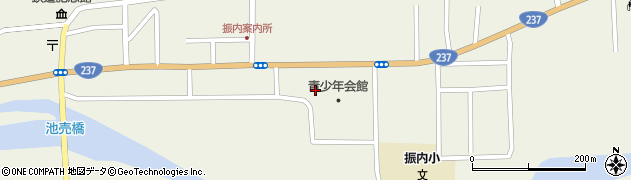 平取町振内支所周辺の地図