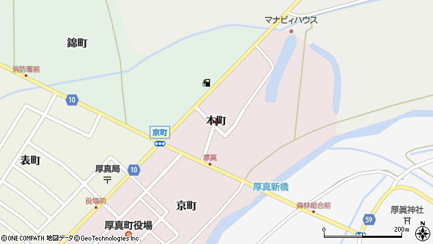 〒059-1603 北海道勇払郡厚真町本町の地図