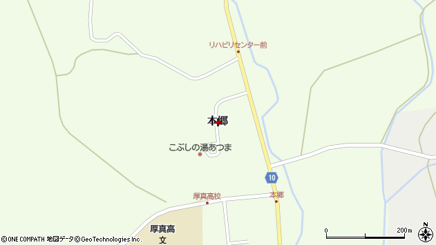 〒059-1605 北海道勇払郡厚真町本郷の地図