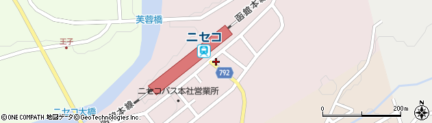 ニセコ駅前簡易郵便局周辺の地図