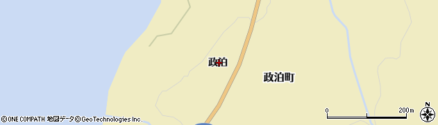 北海道寿都町（寿都郡）政泊町（政泊）周辺の地図