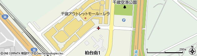 北海道千歳市柏台南周辺の地図