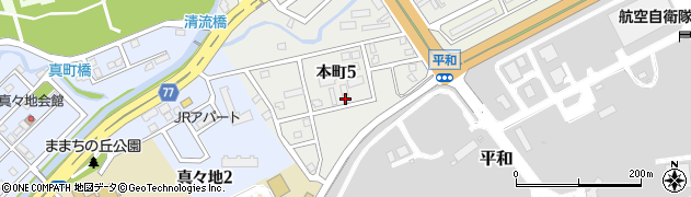 北海道千歳市本町5丁目周辺の地図