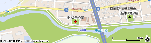 桂木2号公園周辺の地図