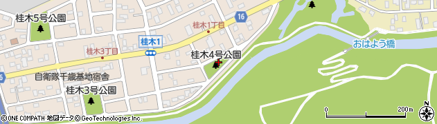 桂木4号公園周辺の地図