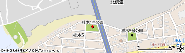 桂木1号公園周辺の地図