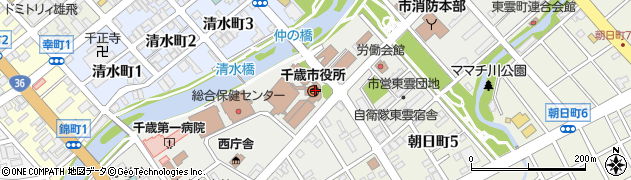 北海道千歳市周辺の地図
