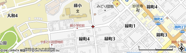 北海道千歳市緑町周辺の地図
