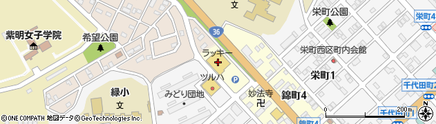 ラッキー千歳錦町店周辺の地図
