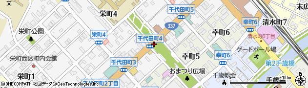 北海道千歳市千代田町周辺の地図